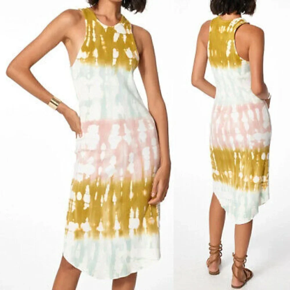 New Young Fabulous & Broke Robbie Blush Tank Midi Dress NWT